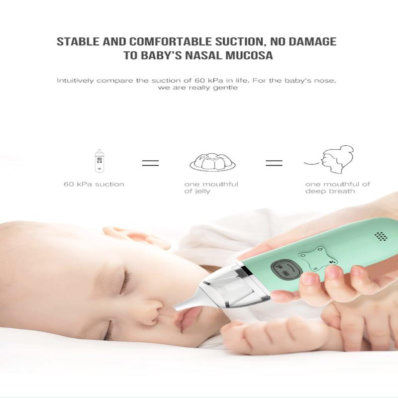 Baby Neus Schoon Siliconen Zuigeling Neuszuiger Elektrische Babysnuiter Pasgeboren Baby Sucker Veilig Hygiënische Neus Aspirator Gezondheid Ca