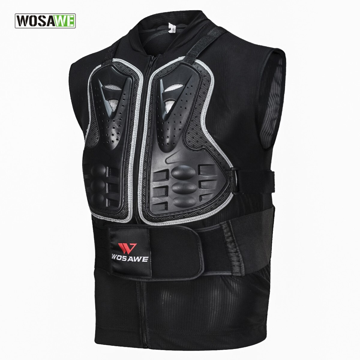 WOSAWE Motorfiets Armor Vest Motocross Fietsen Apparatuur Cool Mesh Body Beschermende Off-Road Racing Borst Protector Schaatsen Ski