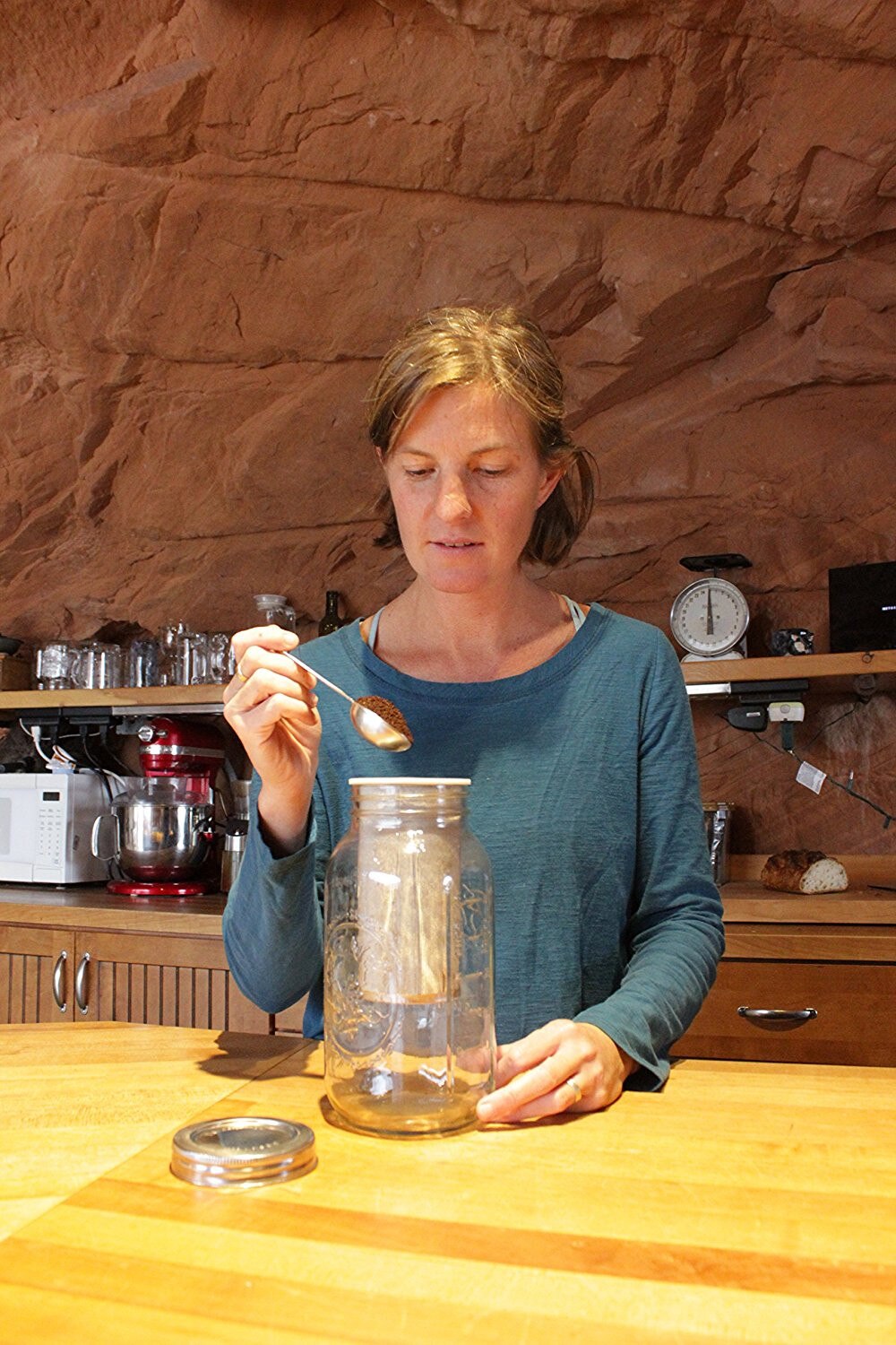 Realand Premium Rvs Mason Jar Koude Brouwsel Koffiezetapparaat en Iced Thee-ei Losse Blad Thee Mesh Filter Zeef