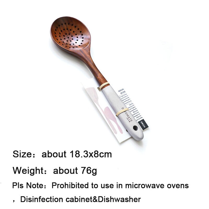 Retro Wood Cooking Utensils Set Heat Resistant Kitchen Non-Stick Cooking Utensils Baking Tools for Tableware Household