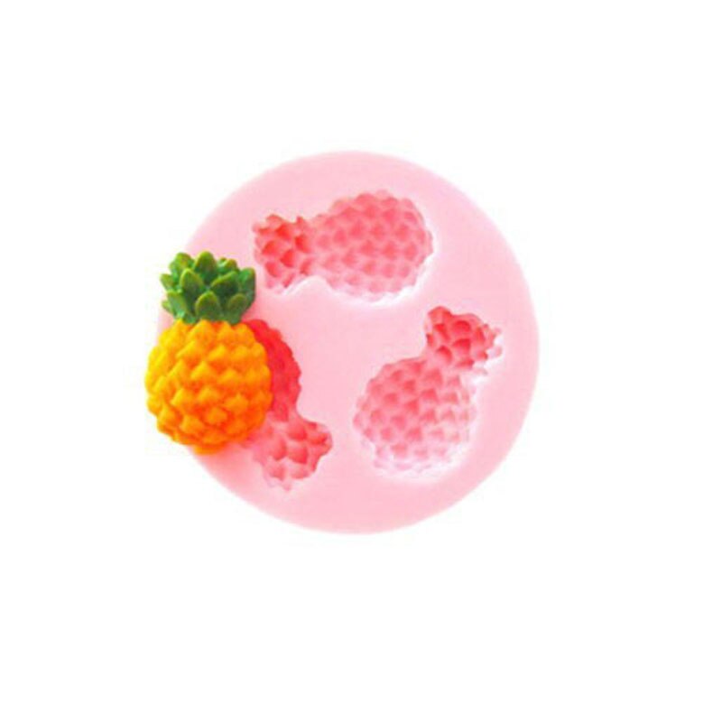 Druiven Fruit Siliconen Mal 3d Craft Zeep Mallen Fondant Taart Decor Mallen Chocolade Snoep Gumpaste Klei Mallen: pineapple