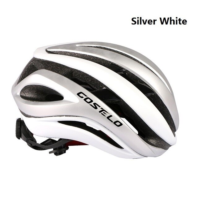 Casco para Ciclismo aéreo, Casco aerodinámico de carreras o de carretera para hombre, Casco aerodinámico para Ciclismo,: silver