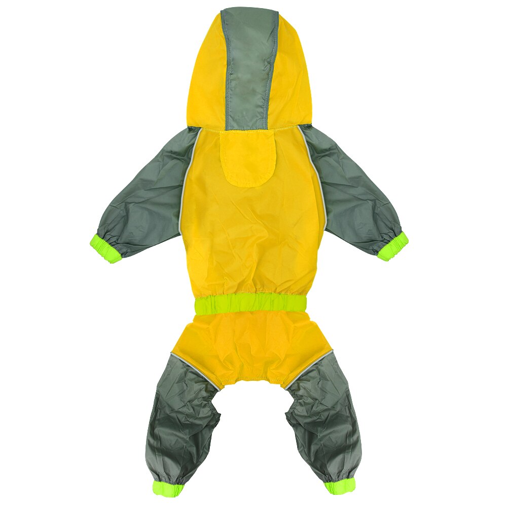 Waterdichte hond regenjas reflecterende honden regen jas veiligheid regenjas hond overalls Poncho kleding voor kleine middelgrote grote honden: Orange / L