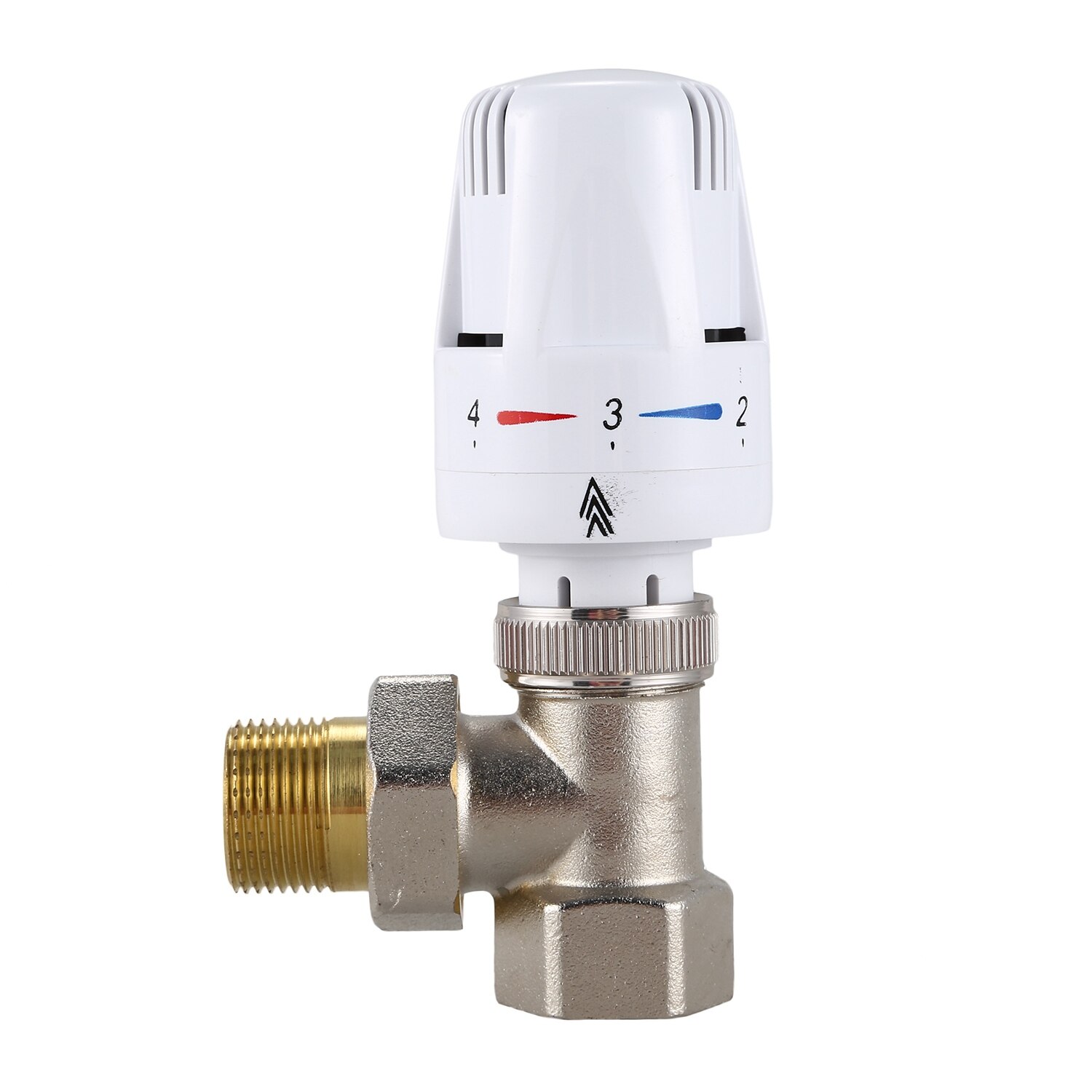 Automatic Thermostatic Radiator Valve Temperature Control Valve Angle Floor Heating and Heating Special Valve Copper: DN20