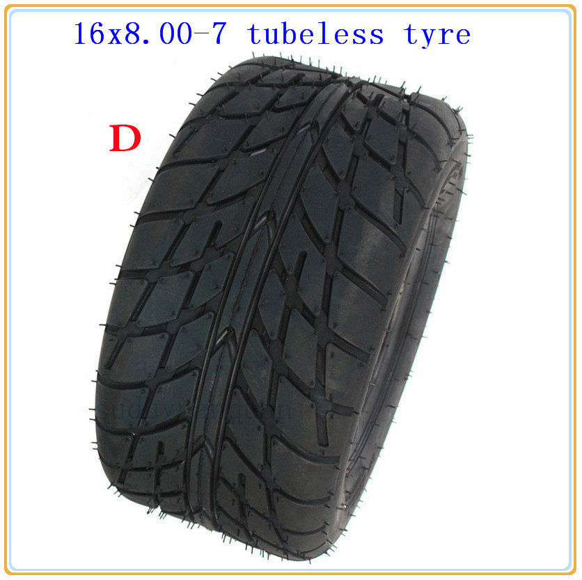 16 x 8-7 atv & gokart terrängdäck terräng 16 x 8.00-7 16/8-7 slanglösa däck motorvägsdäck slitstarka dammsugare: 16 x 8-7 däck d