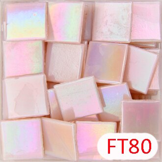 200g/68 stk 20 x 20mm 3/4 tommer fancy kvartsmosaik irideret glas iriserende glasfliser, glaslegemini mini, materialeleverandør