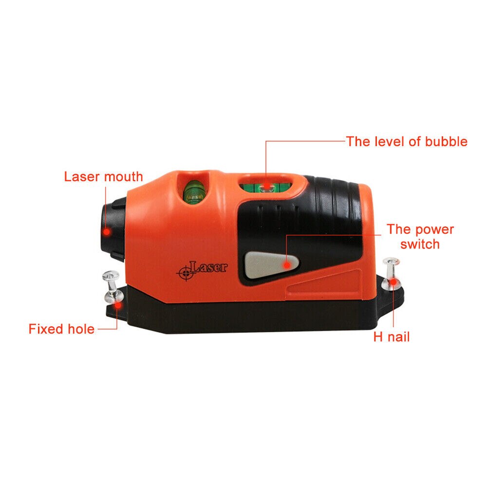 Mini niveau laser portable, projection de ligne laser horizontale verticale, Outils de mesure, Niveau à bulle vertical