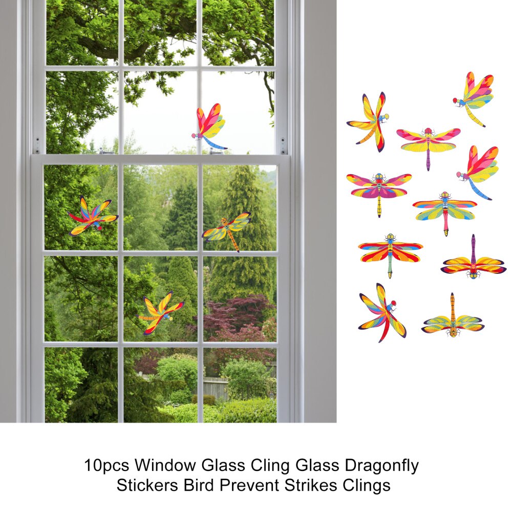 10Pcs Anti Collision Venster Sticker Decals Vogel Stakingen Glas Alert Vogel Vastklampt