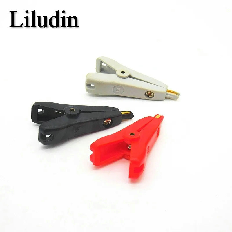 Krokodil klemme vergoldet Kupfer lcr Kelvin Testclip flache Klemmen mit geringem Widerstand 5a max. offene Länge 25mm