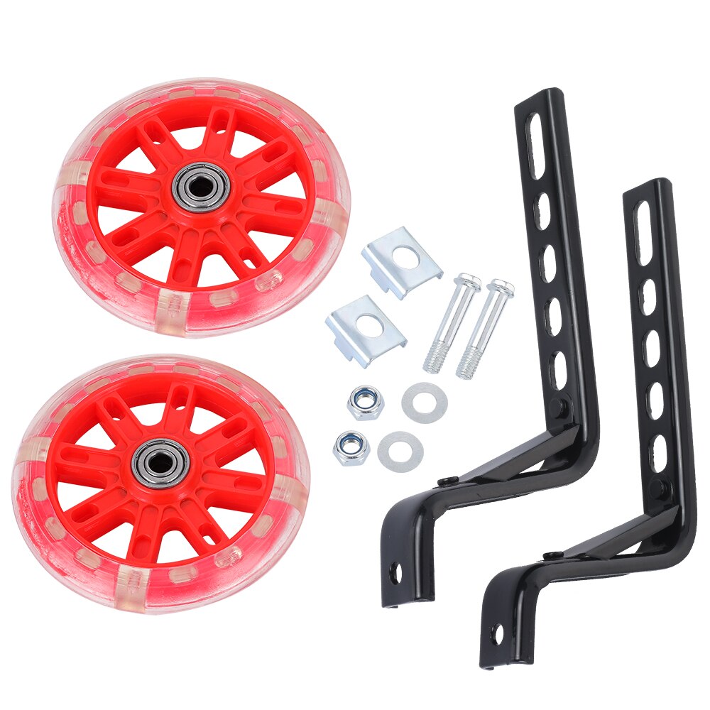 Universal Bicycle Kids Children Stabilisers Kit Bike Security Balance Auxiliary Wheel Training Bike Side Wheel Cycling Accessory: Type 2 Red