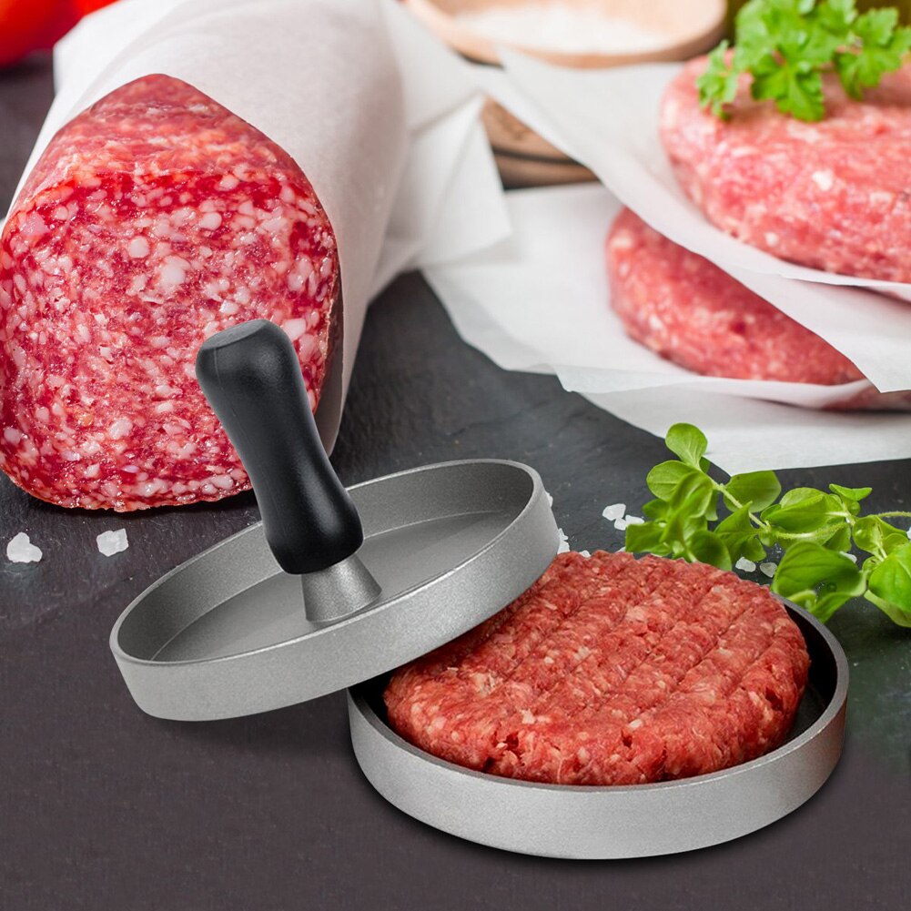 Meijuner Round Shape Hamburger Press Aluminum Alloy 11 cm Hamburger Meat Beef Grill Burger Press Patty Maker Mold