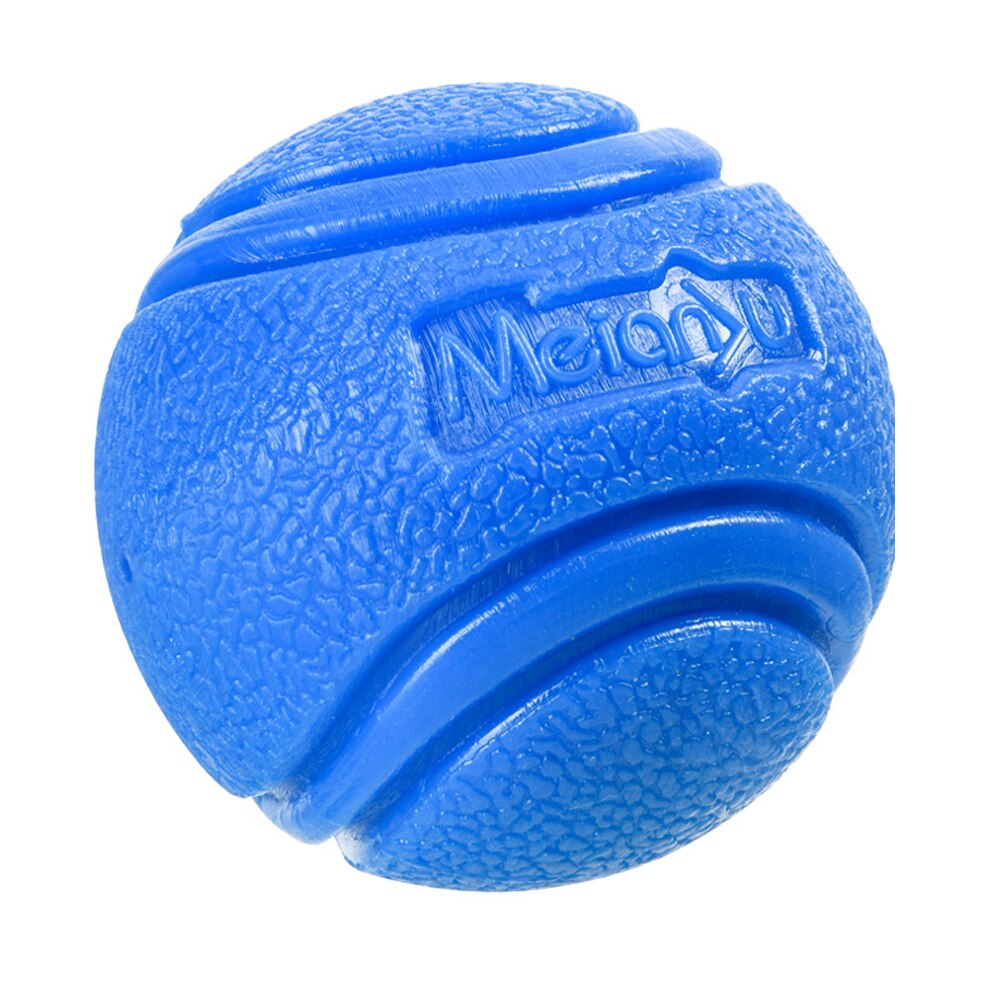 Pet Dog Toys Dog Ball Dog Bouncy Rubber Solid Ball Resistance To Dog Chew Toys Outdoor Throwing and Recovery Training for Dogs: Blue / M-6cm
