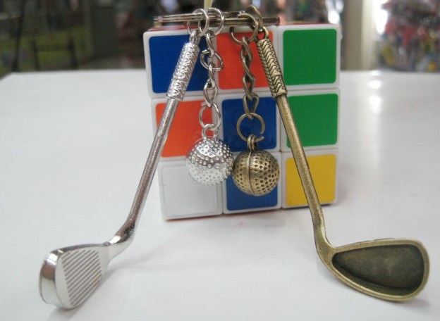 20 pièces sac de Golf pendentif balle de golf porte-clés sport publicité porte-clés souvenirs de sport porte-clés