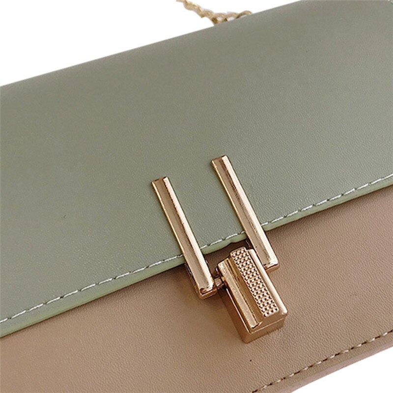 Vrouwen Stijlvolle Schoudertas Mode Lederen Crossbody Tas Avond Clutch Portemonnee Met Metalen Ketting