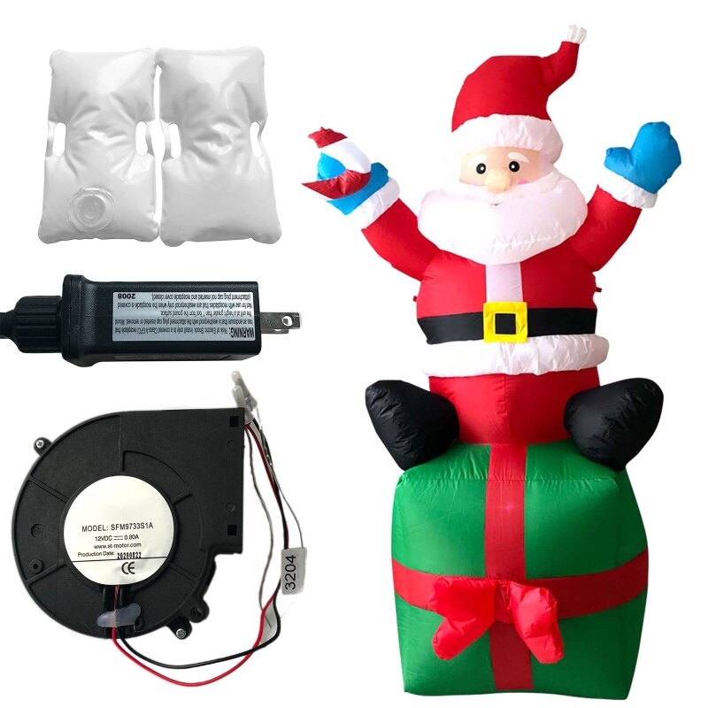 1.8m LED Air Inflatable Santa Claus Figure Blower Outdoor Christmas Decoration DXAD