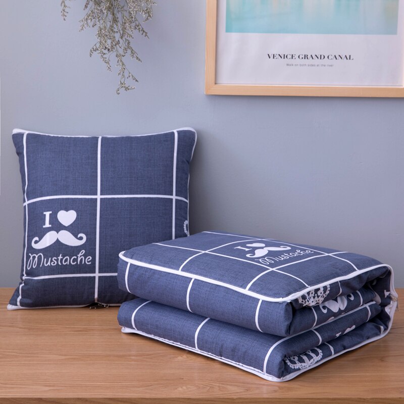 2 in 1 Herbst/Winter Faltbare Kissen Decke Patchwork Decke Decke Auto Sitzkissen Sofa Büro Nickerchen Kissen Für stühle Zurück: 01