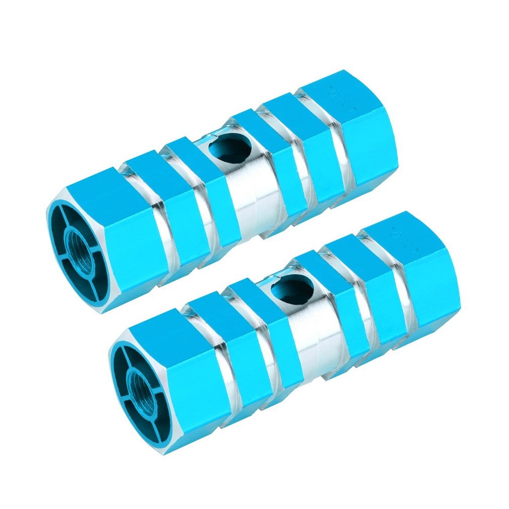 1 Pair Aluminum Alloy Pegs Bike Cycling Bicycle Rear Stunt Foot Peg Six Axle