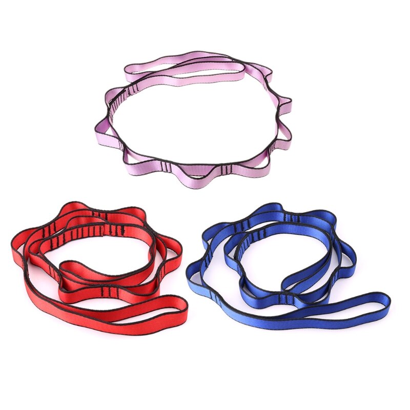 Climbing Nylon Daisy Chain Rope With Loops Yoga Hammock Hanging Strap Bandlet F1FD