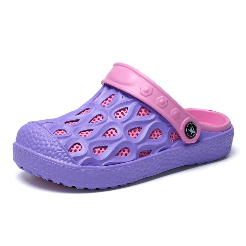 Original Classic Clogs Garden Flip Flop Water Shoes Women Summer Beach Aqua Slipper Outdoor Swimming Sandal Realtree Slide Shoes: Purple / 7
