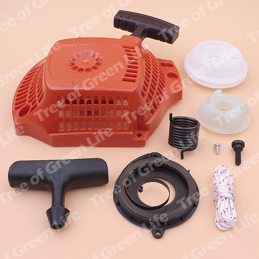 Démarreur de traction de recul pour Husqvarna 435 435E 440 440E poulie moyeu ressort poignée poignée corde Kit tronçonneuse 544287002