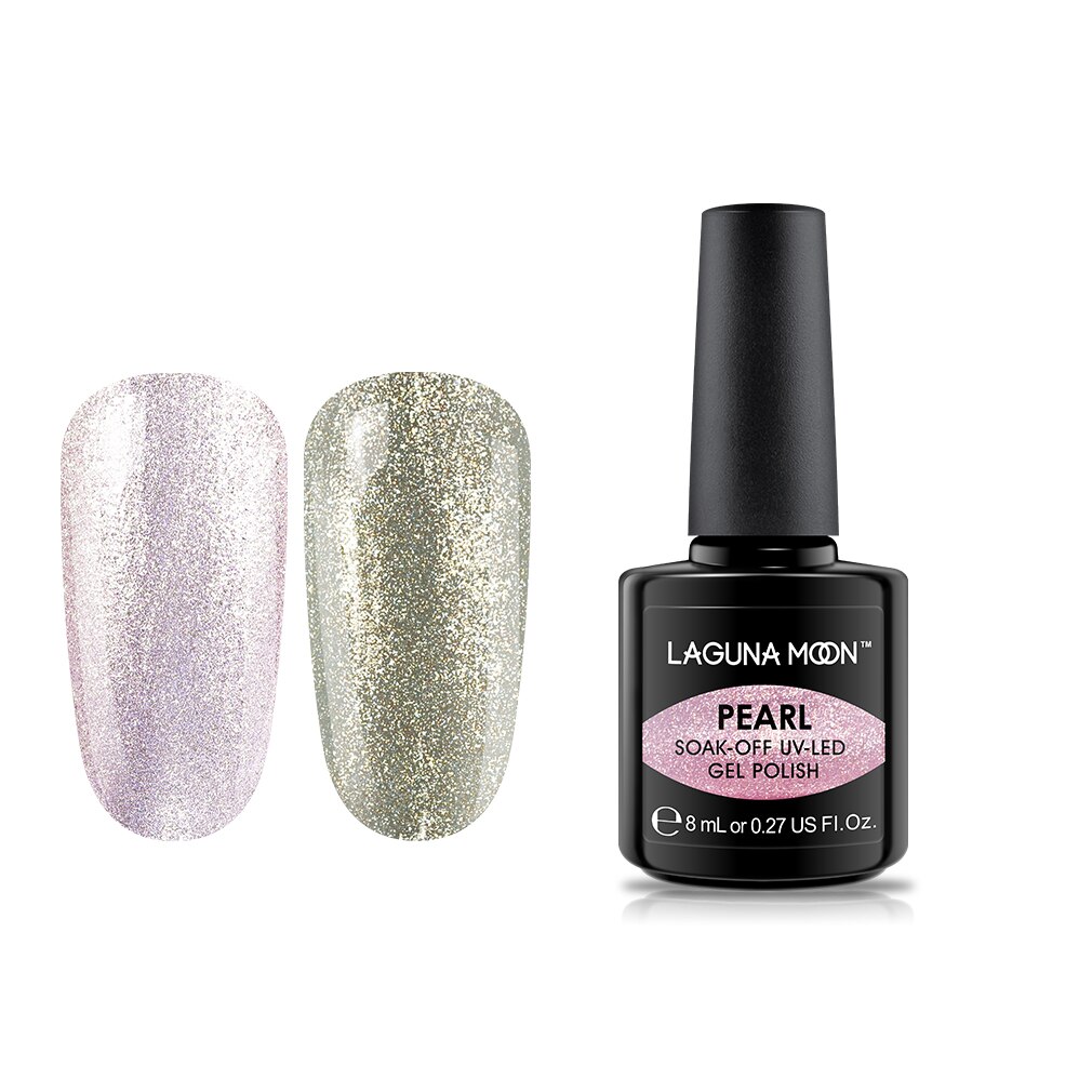 Lagunamoon glänzend Perle Gel Nagellack UV LED Tränken Weg Langlebige Mangel Mangel Manikübetreffend Gel Nagellack funkeln 8ml: 23001