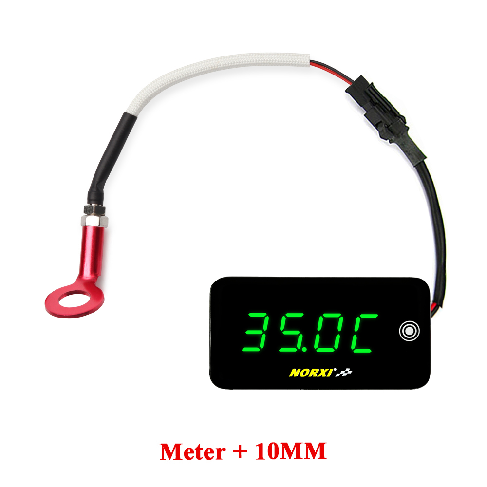 Motos 3 en 1 culata temperatura voltios tiempo ajuste de brillo automático para YAMXHA NMAX pantalla Digital LED medidor cuadrado: Marfíl