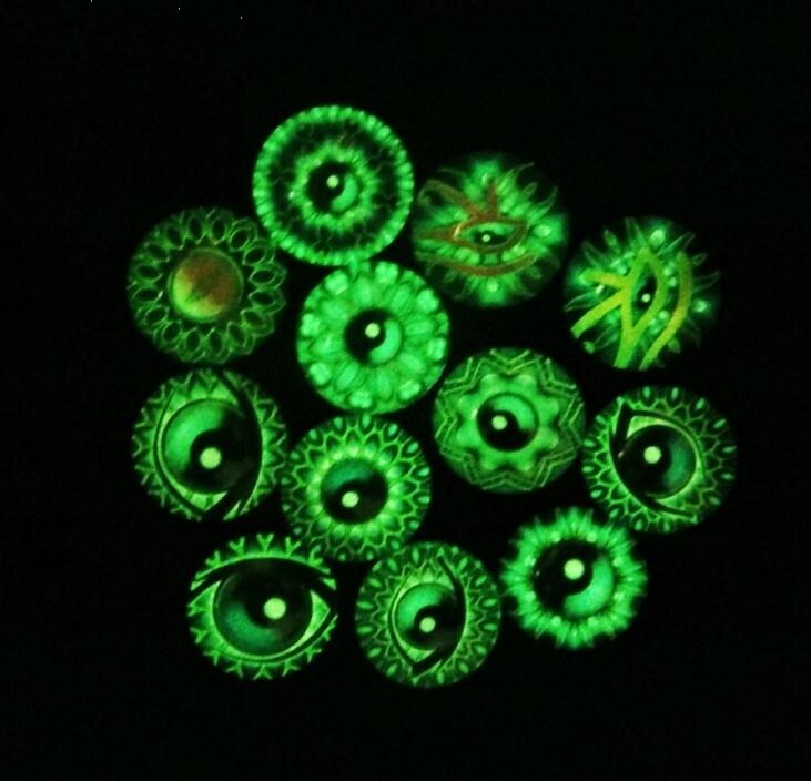 12mm Gem Glass Brads Variety of Animal Eyes POP Jewel Accessories Paper Craft Scrapbook Wedding Supplies Card Valentine DIY: 8