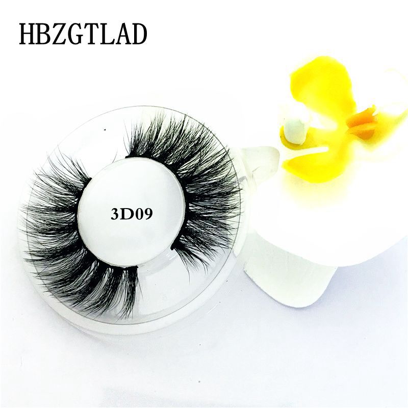 1 Pair 25mm Lashes 6D Faux Mink Hair False Eyelashes Fluffy Wispies Dramatic Long Lashes Handmade Eyelashes Eye Makeup Tool: 3D-09