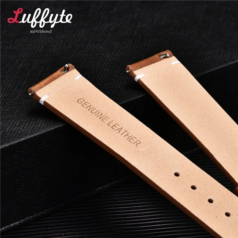 Vintage Horlogebandje 16Mm 18Mm 20Mm 22Mm 24Mm Snelkoppeling Koeienhuid Horlogeband Universeel Horlogeband Accessoires Armband