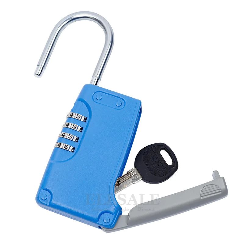 4-Digital Password Combination Lock With Hook Hidden Key Safe Box Mini Metal Secret Box For Home Villa Car Caravan