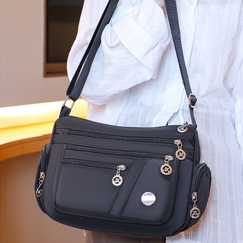 Bolso cruzado impermeable de gran capacidad para mujer, bolso de hombro informal de nailon, bolso de mano, bandolera de viaje ligera