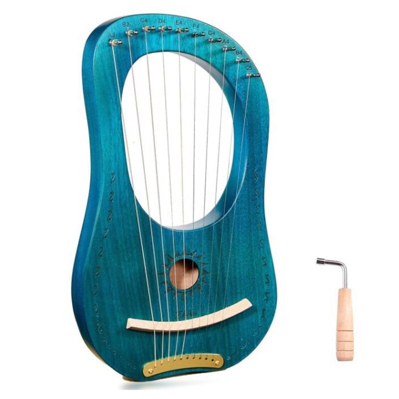 ZANi Lyre Harp 10 Metal String Ancient Greece Style Lyra Harp with Tuning Wrench for Adult Kids and Beginner,Music Lovers,Etc
