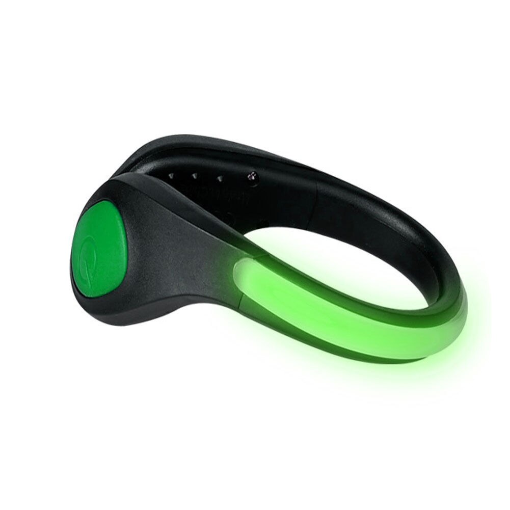 Sport løping sikkerhet usb led sko klips lysende lys reflekterende sklisikre klips sek 88: Grønn