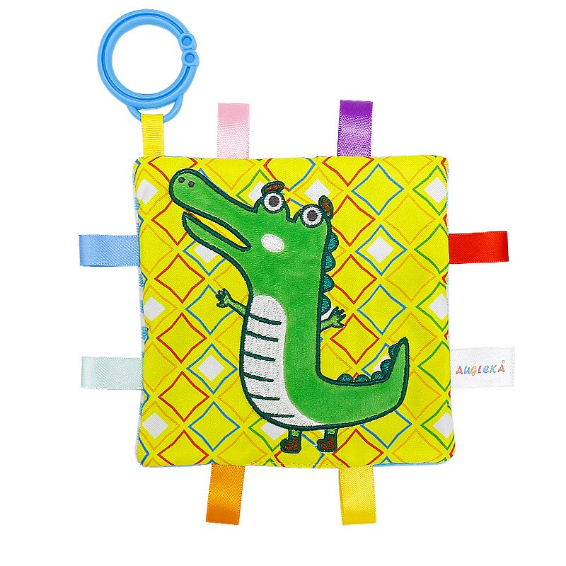 Toalla de etiqueta cómoda y cuadrada suave para bebé, toalla calmante para bebé, Toalla de baño multifunción con agarre para bebé: 03