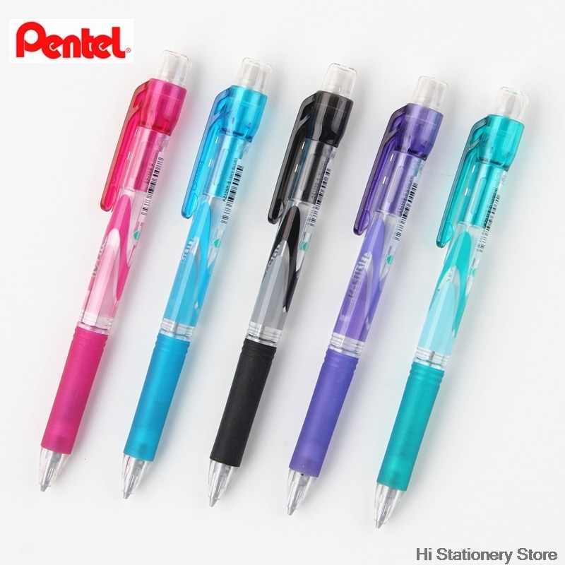 Pentel e-sharp  az125r mekanisk blyant 0.5mm automatisk blyant japan sort/blå/grøn/lilla/pink kropsfarver