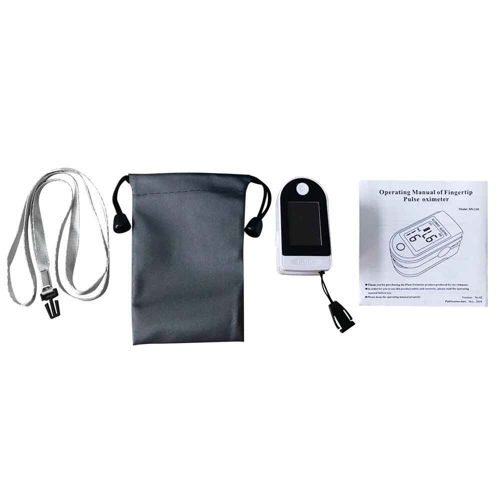 Fingerspids pulsoximeter dedo pulso oximetro hjemme familie puls oxymeter pulsioximetro finger puls oximeter led oled: Mulighed 10 hvid