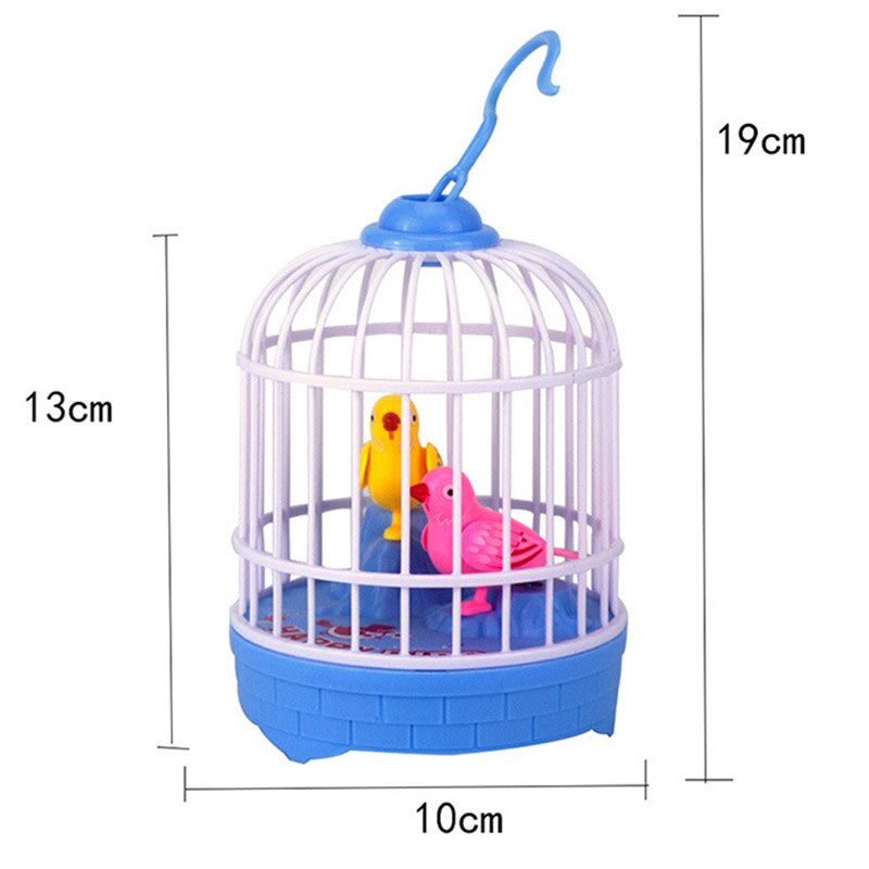 Mini Induction Sound Control Bird Cage Electric Birds Children Toy BM88