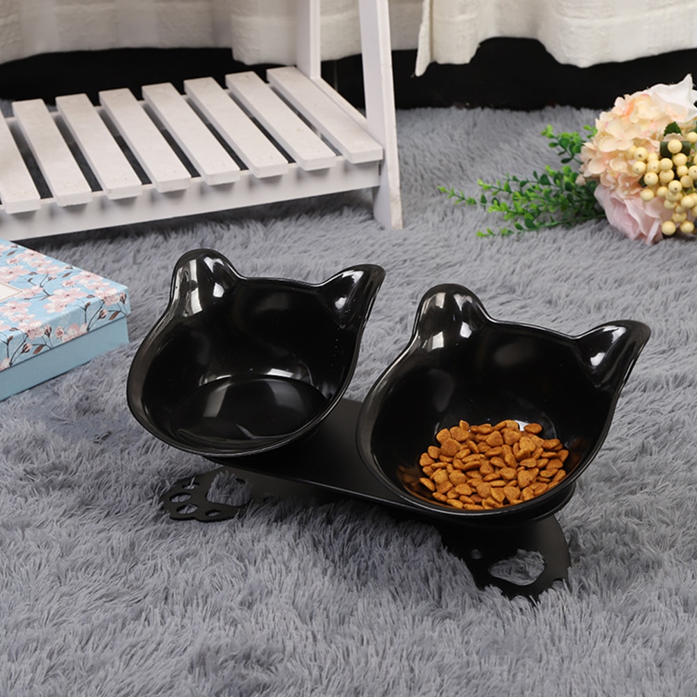 Nicht-Unterhose Katze Schalen Doppel Schalen Mit Angehoben Stand Tiernahrung Und Wasser Schalen Für Katzen Hunde Zubringer Katze schüssel Haustier Liefert Angehoben #2