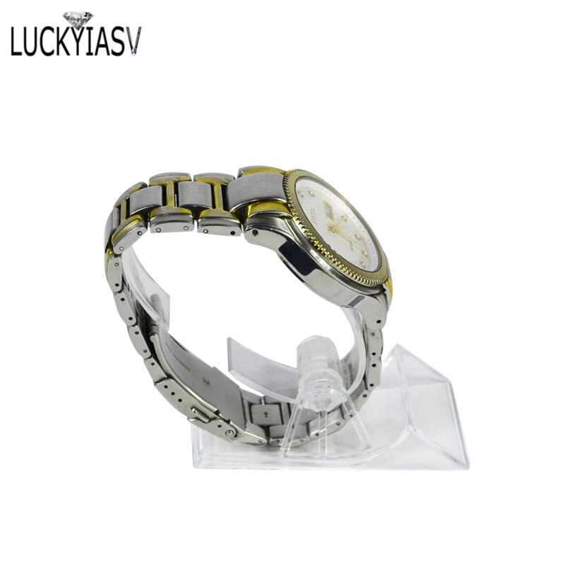 Alta Qualidade 10 pçs/lote Vitrine de Acrílico Transparente Assista Bracelet Bangle Display Stand Holder Rack