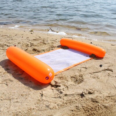 Summer Inflatable Floating Row Chair Pool Float Mattresses Beach Foldable Swimming Pool Fruit Chair Hammock Water Sport Mattress: Orange