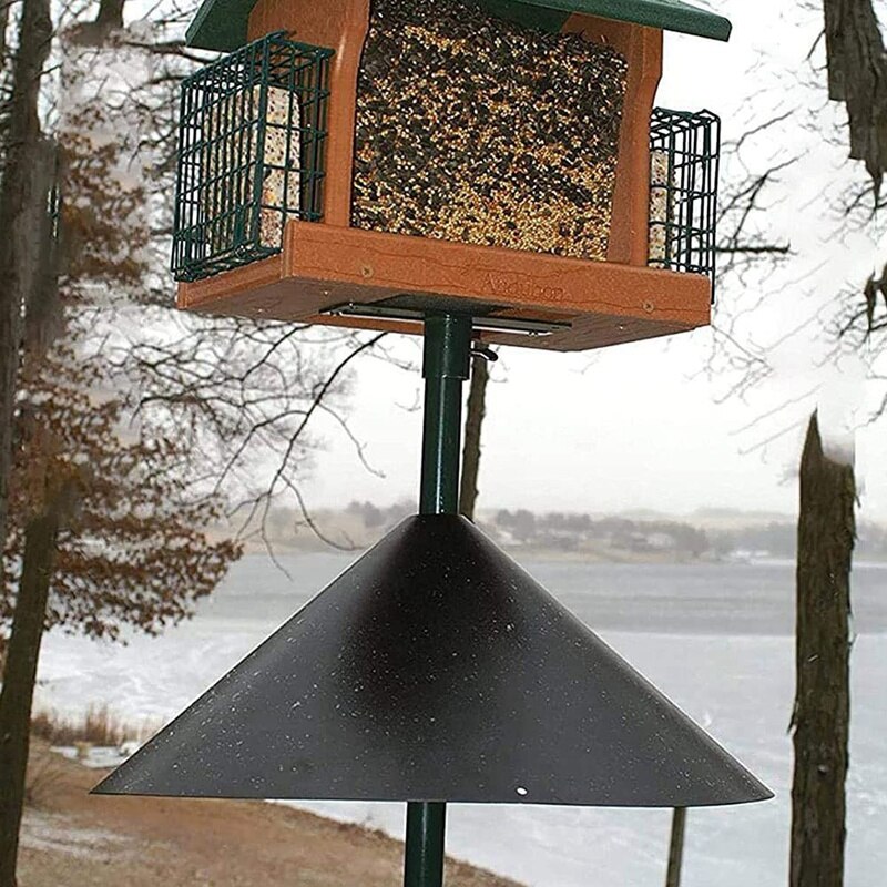 Wrap Rond Eekhoorn Baffle, Unieke Metalen Wasbeer &amp; Eekhoorn Proof Opknoping Baffle Voor Vogelvoeders Yard Beschermen Pole