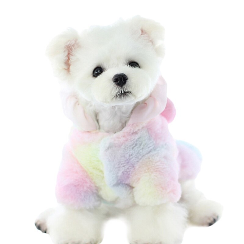 Winter Hond Sweethearts Jas Jumpsuit Kleurrijke Jurk Voor Honden Fleece Warm Teddy Poedel Kleding Voor Honden Xs Sml xl