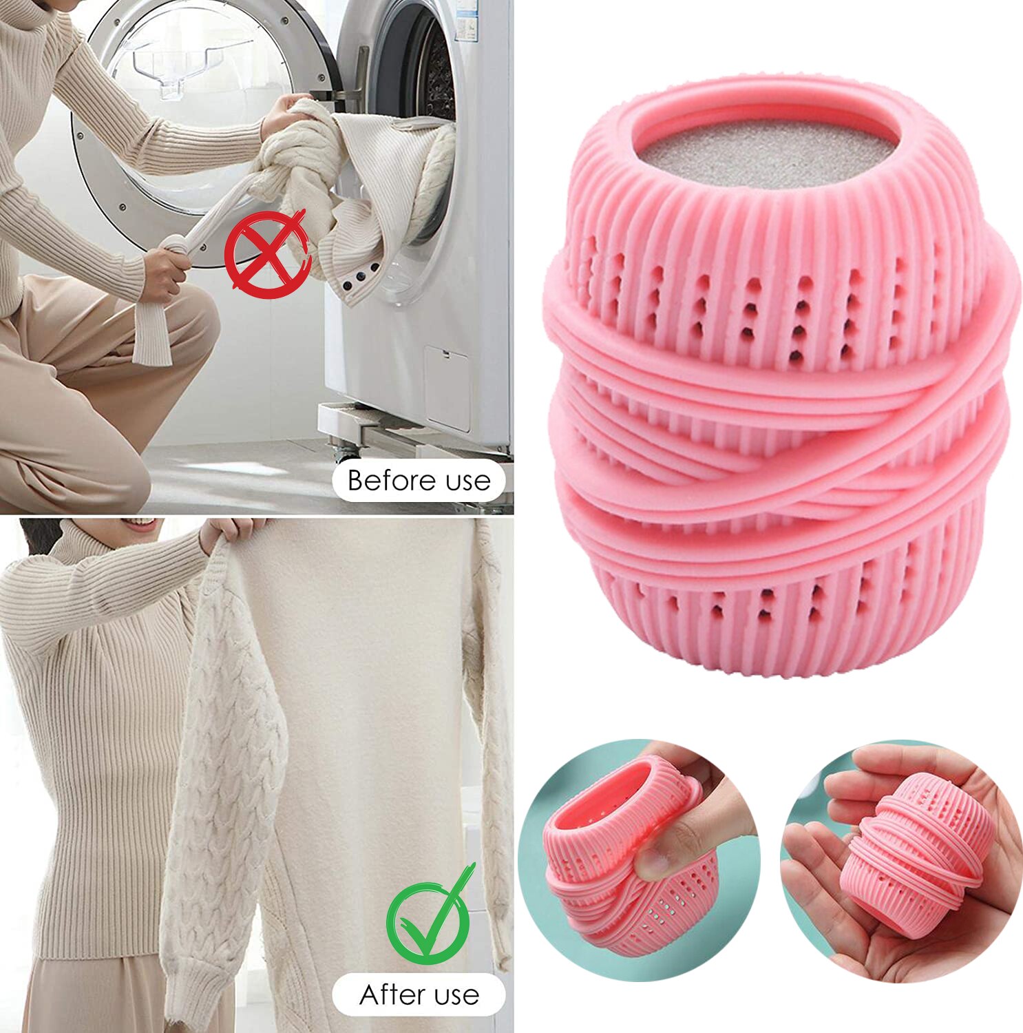 Silicone Wasserij Bal Anti-Kronkelende Huishoudelijke Wasmachine Wassen Bal Tpe Kleding Zorg Wassen Schoonmaken Bal
