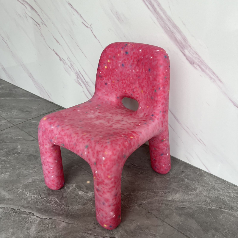 Sillas de plástico ecológicas nórdicas para exteriores, banco pequeño con respaldo de , muebles de sala de estar, tocador, Taburetes: Chocolate