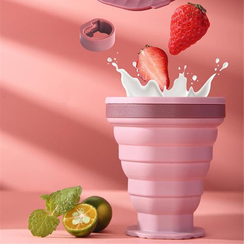 1pc Kaffee Becher Reise Faltbare Silikon Tasse Klapp Wasser Tassen Lebensmittel Klasse Küche Trinken Ware Becher Tee Kaffee Tassen