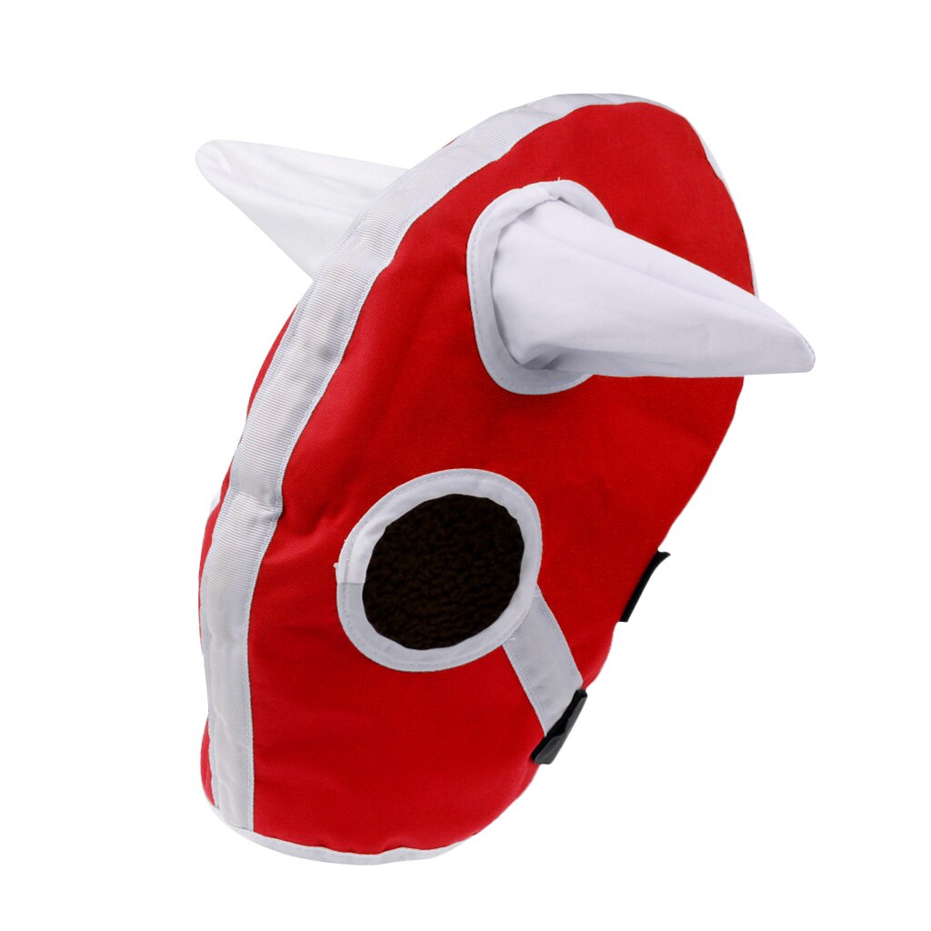 Red Adjustable Comfortable Horse Face Hood With Ears Full Protection