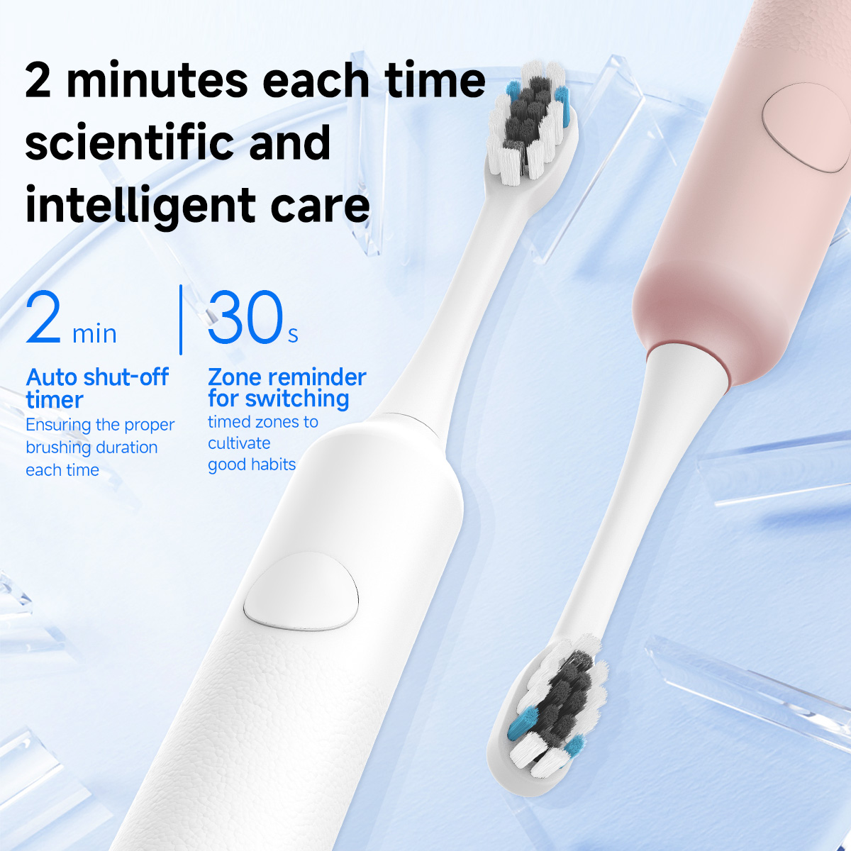 DOCOLAB Electric Toothbrush sonic vibration brush 3-gear Mode USB Charging IPX7 Waterproof Personal care appliances