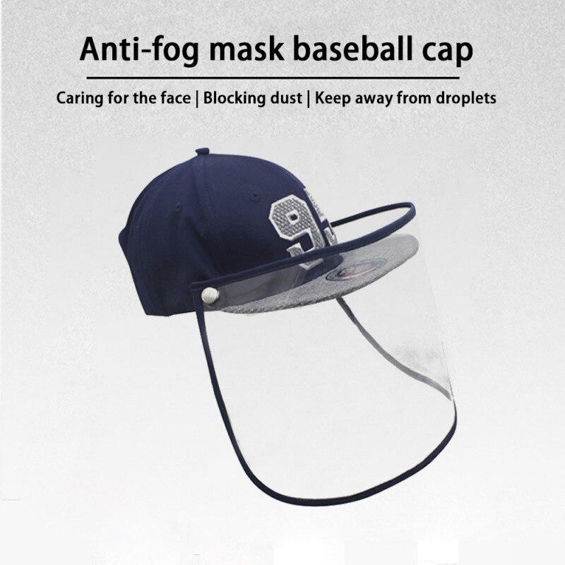 Child Baseball Hat With Transparent Shield 5 Colors Casual Cap For Kid Go School Safe Caps