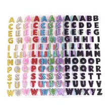 1 Set Engels Letters Strass DIY Diamant zelfklevende Stickers Kleding Accessoires DIY PC Telefoon Auto Decor Alfabet Sticker