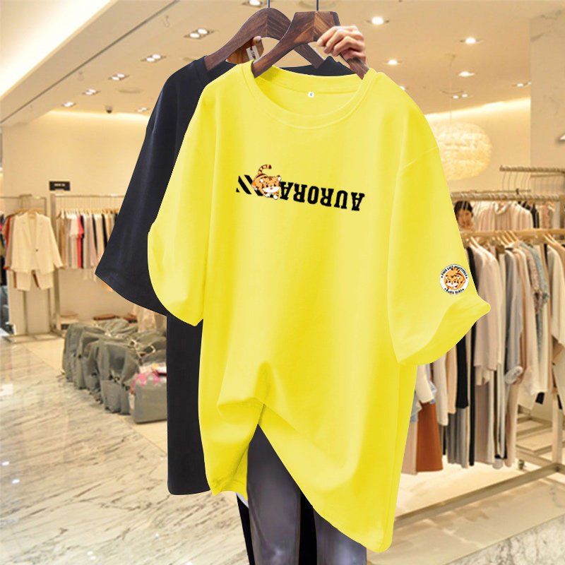 Schattige Truien Met Letterprint Zomer Dameskleding Korte Mouw Basic Casual Losse T-Shirt